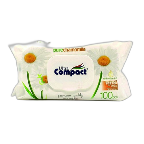 სველი ხელსახოცი 'კომპაქტი' გვირილით 100ც