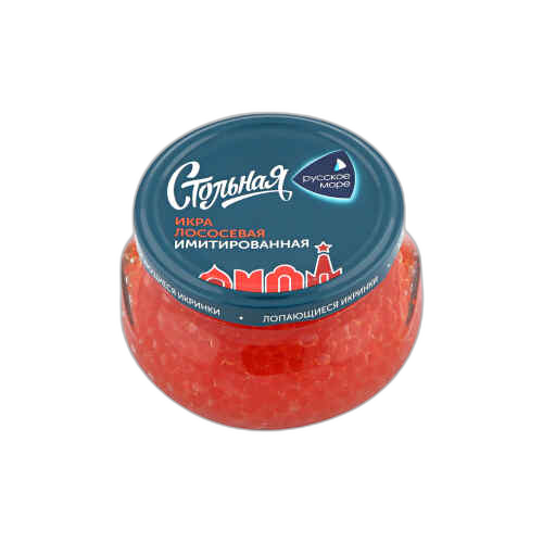 "რუსკოე მორე"- ორაგულის ხიზილალა "სტოლნაია" იმიტაცია "ლუქსი" 230 გრ*6