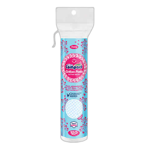 კოსმეტიკური ბამბის რგოლი NEW /Compact/ 120 ც