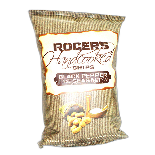 ნატურალური კარტოფილის ჩიფსი Roger შავი პილპილით და მარილით 150 გ