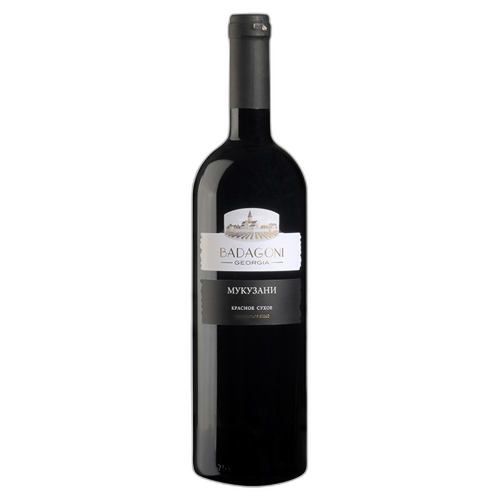 ღვინო 'ბადაგონი' წითელი, მშრალი მუკუზანი 0.75ლ