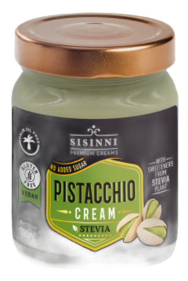 სისინი- ფისტას კრემი უგლუტენო, სტევეათი, პალმის ზეთის გარეშე 380გ