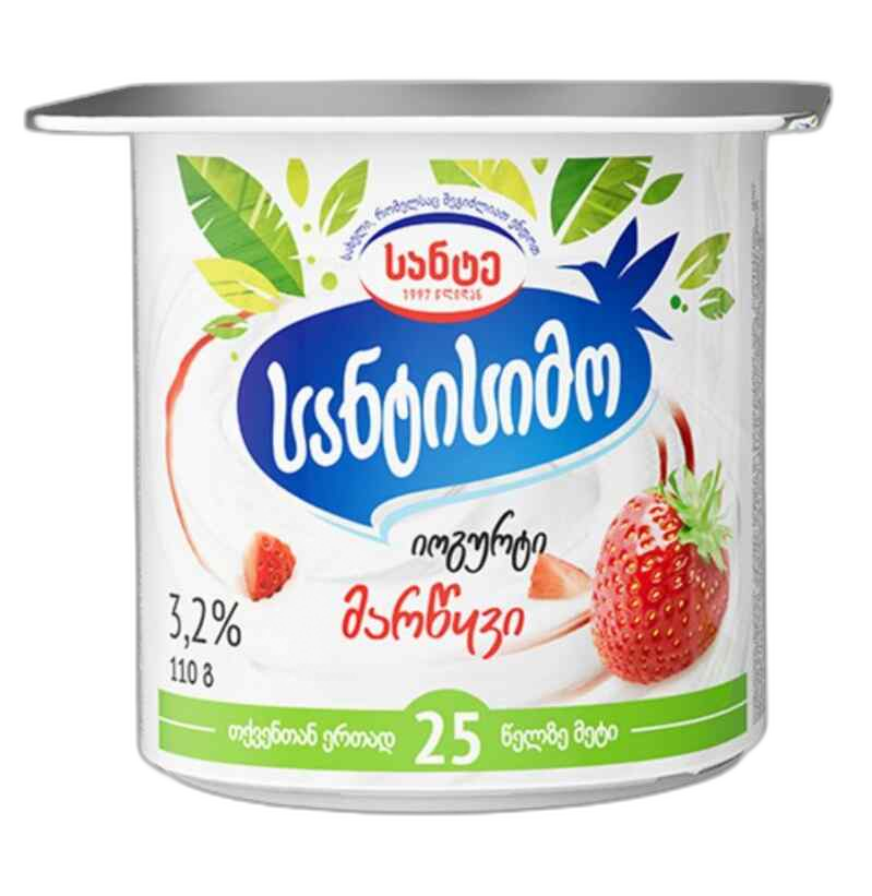 სანტისიმო იოგურტი მაწყვით 3.2% 110 გ.