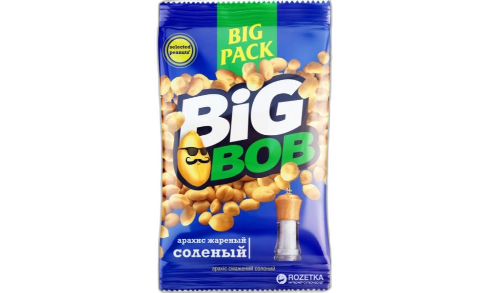 მიწისთხილი "ბიგ ბობ" მოხალული მარილიანი 120 გრ / 4820182061677