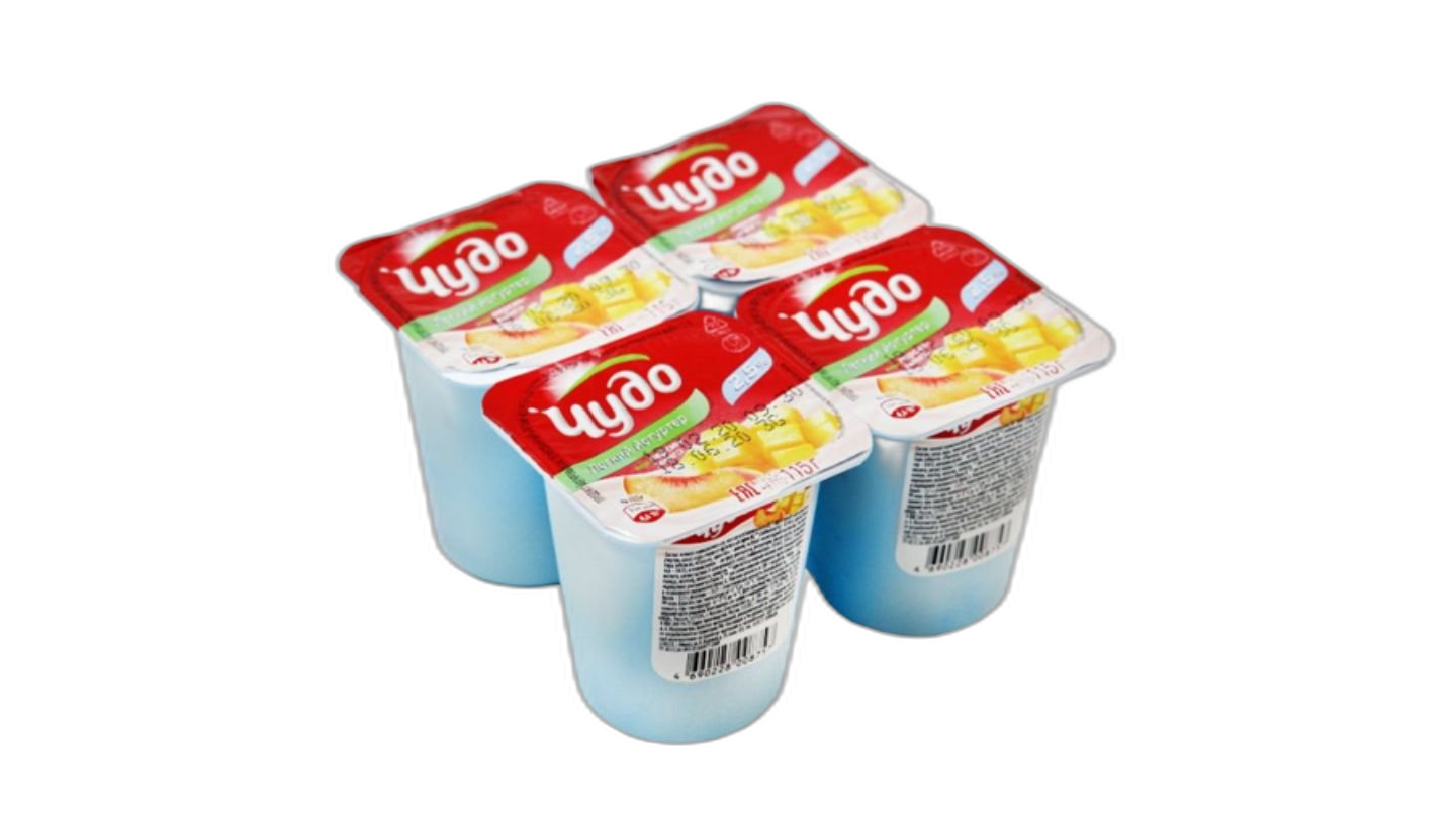 იოგურტი "ჩუდო" ატამი-მანგო 2.5% 115 გრ / 4690228008757