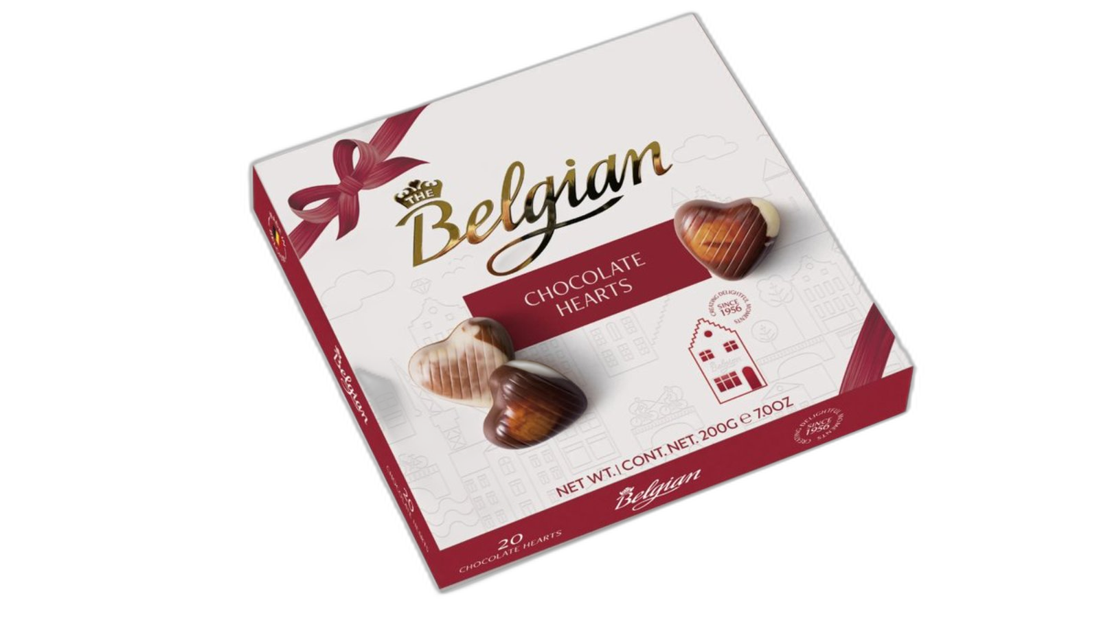 შოკოლადის ნაკრები / Belgian / გულები / 65გრ